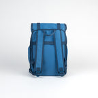 Blue backpack on a white background
