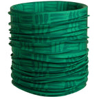 Product photo of a green buff with a white background. 