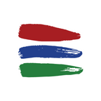An image of the Bucket List Logo that is three brush strokes using the colors red, blue, and green.
